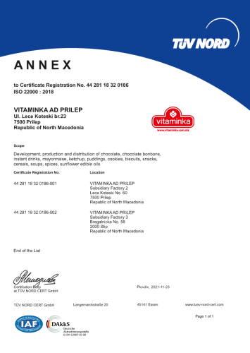 VITAMINKA AD PRILEP 2021 ISO 22000 2018 еn_Page_2